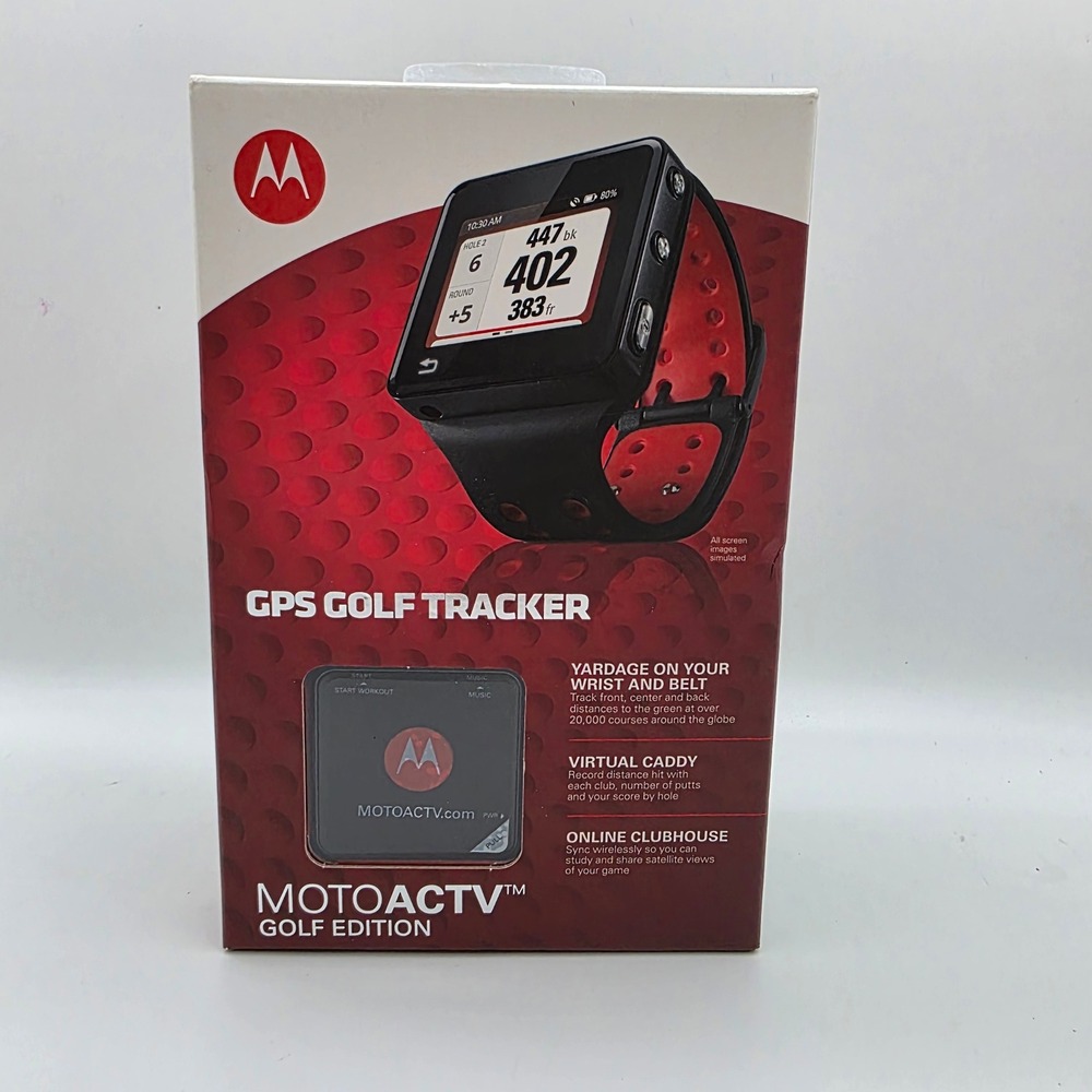 Motorola MOTOACTV Golf Edition 16GB GPS Tracker Sports Watch MP3 Player New